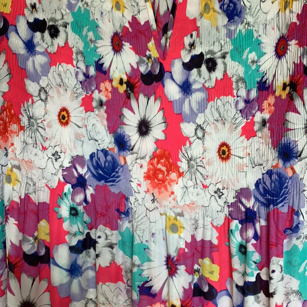 Blouse Large Polyester Floral - image 2